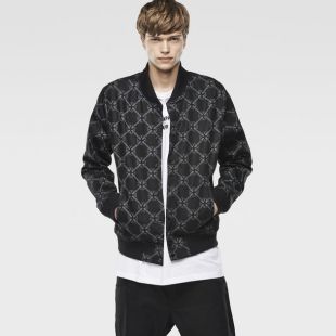Raw For The Oceans Printed Fallden Bomber Jacket