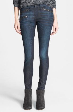Zip Detail Skinny Jeans