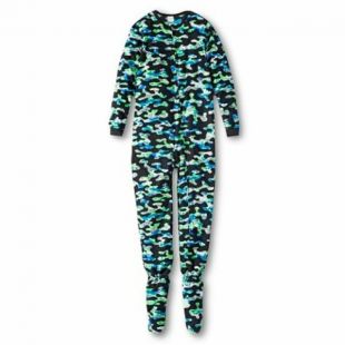 Boys Camo Print Footed Sleeper