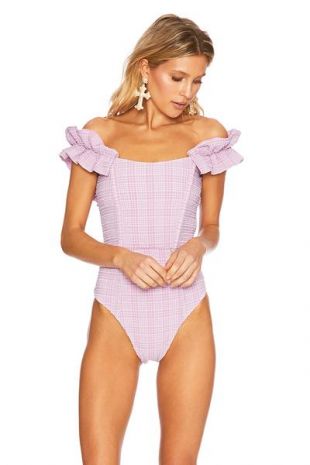 Beach Riot Gingham Arbor One Piece Swimsuit
