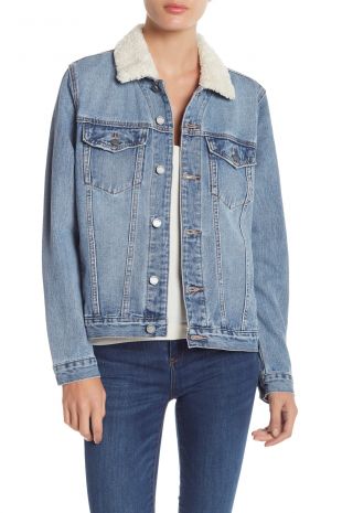 BLANKNYC Denim - Faux Shearling Denim Jacket