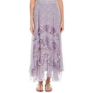 Tiered Paisley Skirt