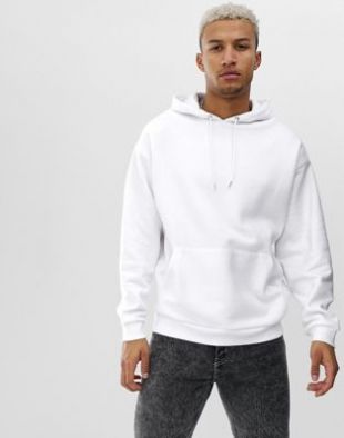 Asos oversized hoodie in white