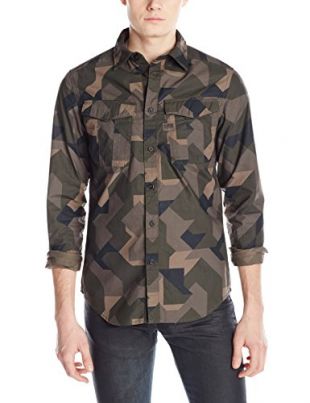 G-Star Men's Rovic Long-Sleeve Shirt with Twin pockets