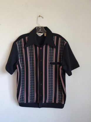 Chemise en polyester rayé, marque de Californie, fabriqué dans la chemise hipster des États Unis pour hommes