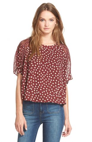 Cheetah Dots Silk Top