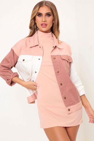 Nude Colourblock Denim Jacket