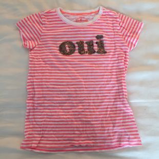 Girls Oui Non Sequin T shirt by