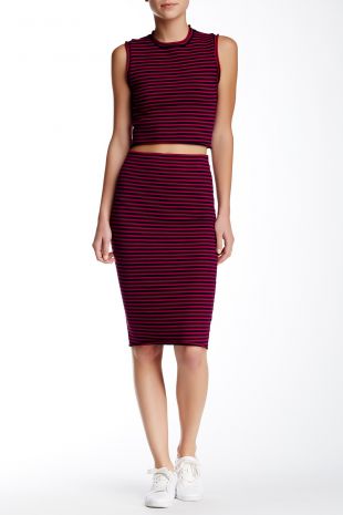 Delmar High Waist Knit Pencil Skirt