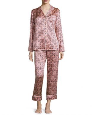 Lila Mizuki Printed Long Sleeve Pajama Set