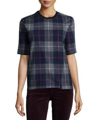 Austin Plaid Short Sleeve Top