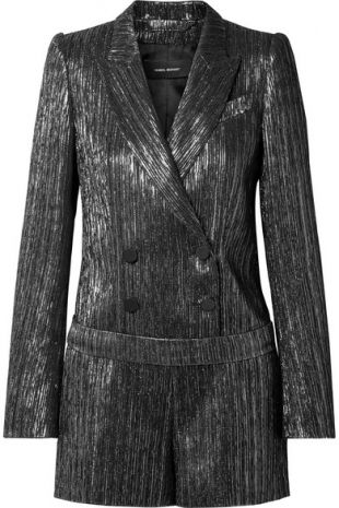 Isabel Marant Derron double breasted Lurex playsuit