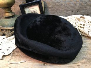 Boutique de chapeau/Emme femmes Vintage/noir fourrure