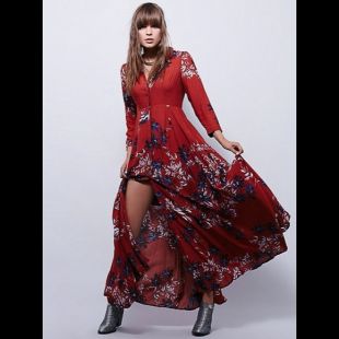 After The Storm Print Maxi Dress