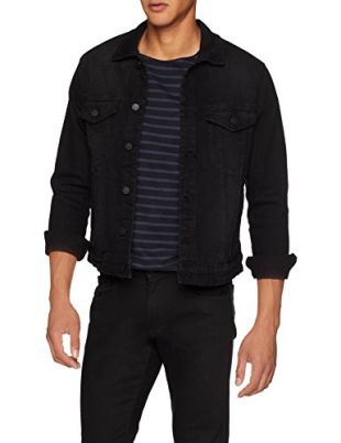 Only & Sons Onscoin Jacket Black PK 0453 Noos Veste en Jean, Noir Denim, Medium Homme