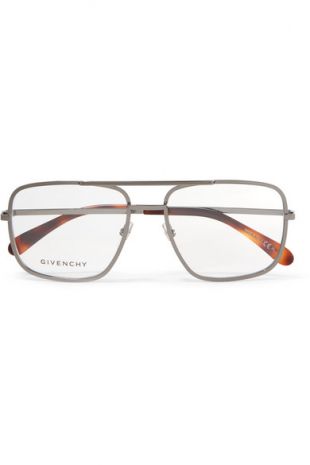 Givenchy Lunettes de vue aviateur en acier inoxydable