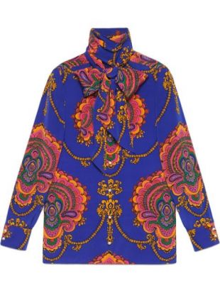 Gucci - 70s Graphic Print Silk Shirt