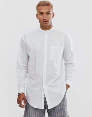 Asos chemise Oxford oversize super longue en Blanc