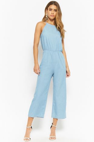 Chambray Gaucho Jumpsuit