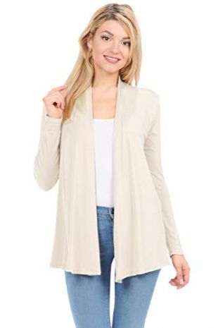 Pastel by Vivienne Women's Long Sleeve Jersey Cardigan Large Cream