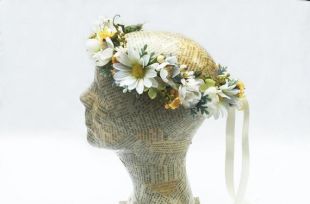 Couronne de fleurs de mariée Marguerite, Wildflower Marguerite fleur couronne de cheveux, diadème de Marguerite, parure de mariage rustique, Marguerite Couronne florale, Woodland, Boho
