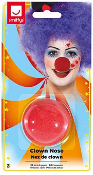 Smiffys Nez de clown, rouge, mousse
