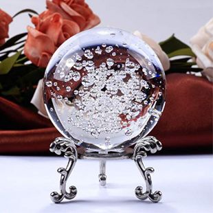 Cristal Verre Bulle Boule Statue décoration de la Maison Vacances Parti Bureau décoration Artisanat Cadeau (8cm)