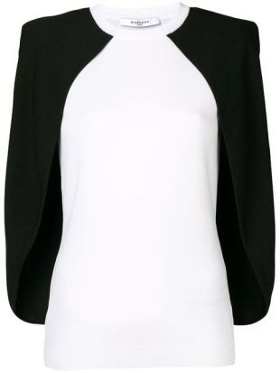 Two Tone Cape Blouse