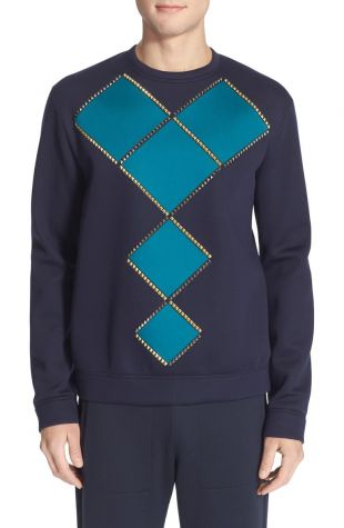 Geometric Studded Sweatshirt