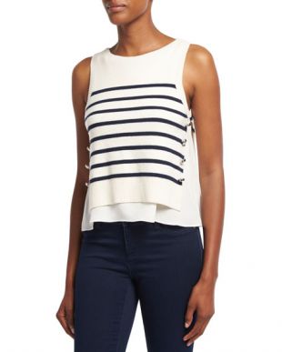 Sailor Striped Tank Silk Underlay