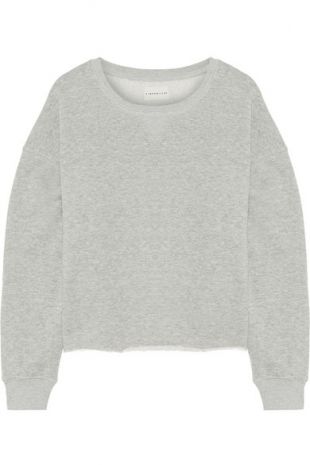 Frayed French Cotton Terry Sweatshirt