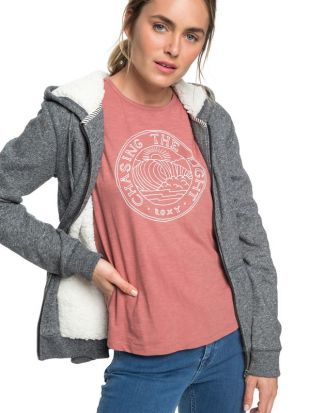 Roxy Trippin Sherpa Sweat à capuche zippé pour Femme