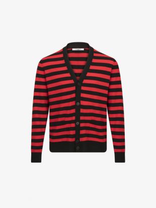 Stripe Wool Cardigan