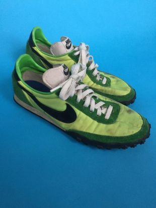 RARE VINTAGE 1980 NIKE Lime vert gaufre coureurs   boîte d’origine