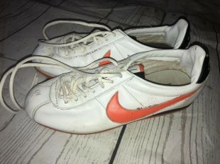 Nike Classic Cortez Leather White Orange Blaze Black Sneakers Sz 7 Lace Up 2008  | eBay