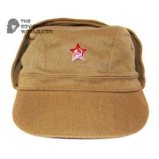 Chapeau d’URSS Cap Afganka kaki militaire du soldat soviétique de l’armée russe avec oreillettes