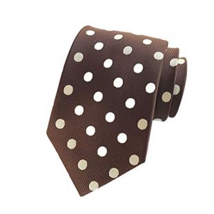 BESMODZ Classic Polka Dot Necktie Silk Woven Microfiber Men's Tie-Various Colors