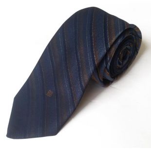TigerTie étroit Designer Cravate Bleu Claire Bleu Foncé Blanc