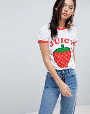 Asos Slim Fit T Shirt with Juicy Print