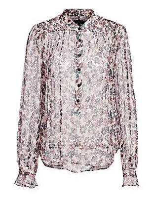 Rag & Bone - Susan Silk Long Sleeve Floral Blouse