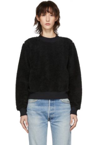 Black Teddy Pullover Sweatshirt