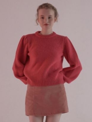 Mgmg Shirring Knitwear Hot Pink