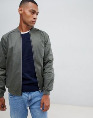 Asos bomber jacket in khaki