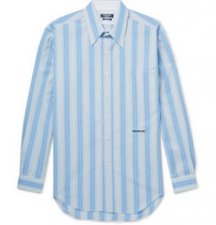 Calvin Klein 205W39NYC Striped Cotton Poplin Shirt