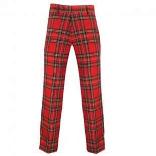 Murray Scottish Golf Trousers N Royal Stewart Red Tartan 31" Inside Leg