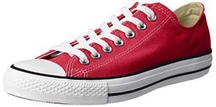 Converse Unisex Chuck Taylor All Star Low Top Red Sneakers - US Women's 8.5 B(M) / US Men's 6.5 D(M)