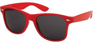 Sunglasses Classic 80's Vintage Style Design (Red)
