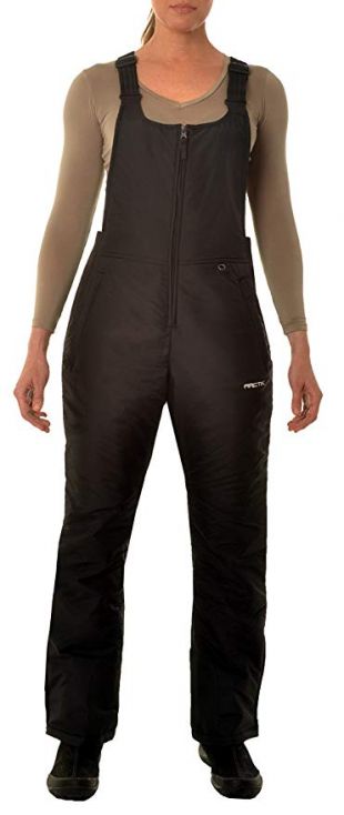 Arctix Women's Classic Insulated Snow Overalls Bib, Black, X Small