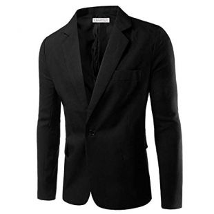 Cloud Style 2016 homme l'arriv¨¦e de nouveaux de haute qualit¨¦ couleur unie d'une touche costume d¨¦contract¨¦ veste,Noir,XL