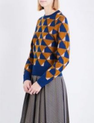 Tamara Geometric Wool Jumper